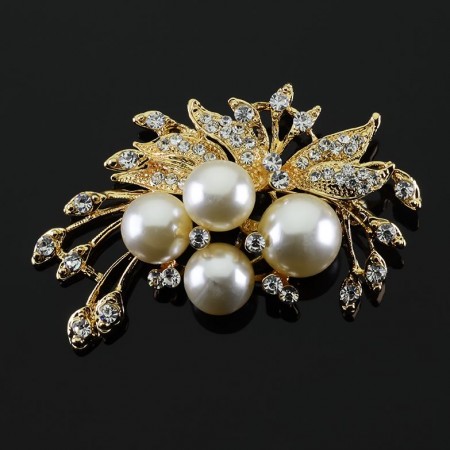 Брошь с жемчужинами 1323 фото | Brulik