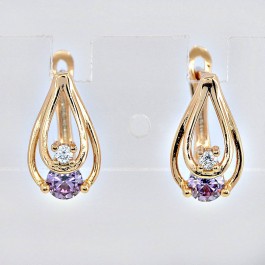 Изумительные серьги 28033-фиолетовый