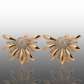 Позолочені сережки Xuping 24647 фото | Brulik