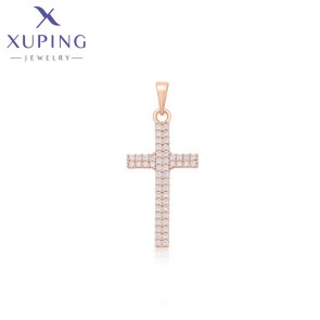 Позолочений хрестик рожева позолота Xuping X000941354 фото | Brulik