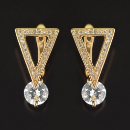 Позолоченные серьги XP 9068 - белый