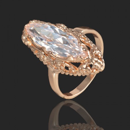 Позолоченное кольцо Fallon 8320522-белый фото | Brulik