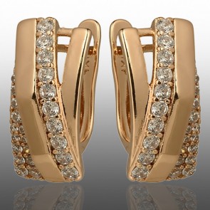 Позолочені сережки Xuping 24322 фото | Brulik