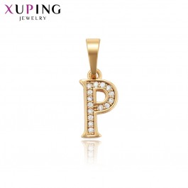  Позолоченный кулон буква Р  Xuping 34257