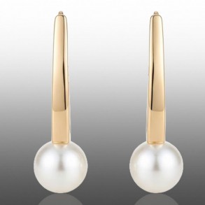 Позолочені сережки з перлинами Xuping 24679 фото | Brulik