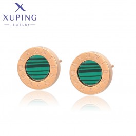 Позолочені сталеві сережки гвоздики рожева позолота Xuping 14E25042112