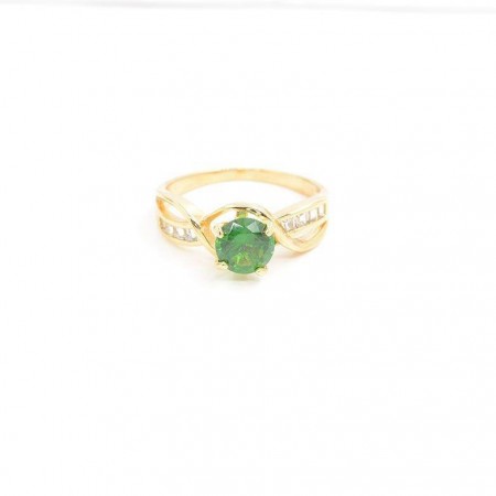 Обворожительное кольцо XP 10-1045-изумрудный фото | Brulik