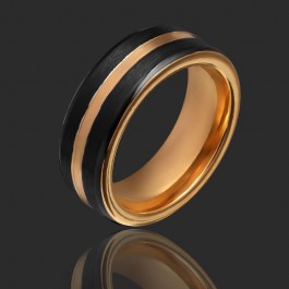 Черное стальное кольцо 116