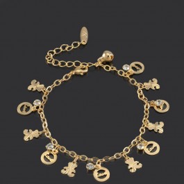 Браслет позолоченный XP на ногу 7191