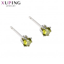 Серьги-гвоздики Xuping 95664-зеленый