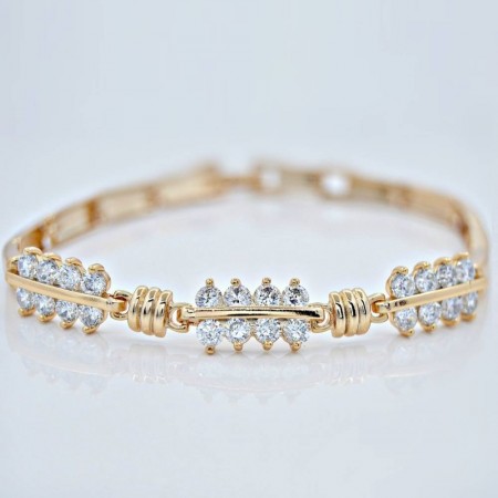 Сверкающий элитный браслет 72948-белый фото | Brulik