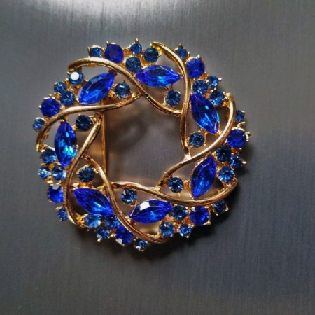 Брошь 8195-голубой фото | Brulik