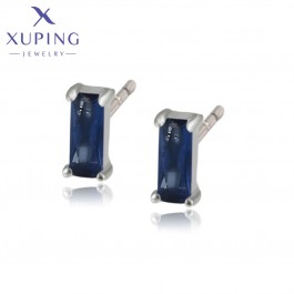 Серьги-гвоздики  Xuping A00605821- синий фианит