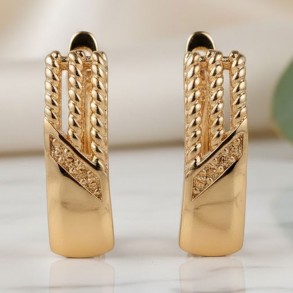 Позолочені сережки  Xuping 23864 фото | Brulik