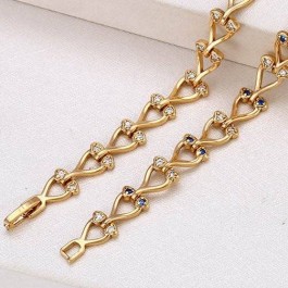 Неординарный браслет 18K  73063-белый