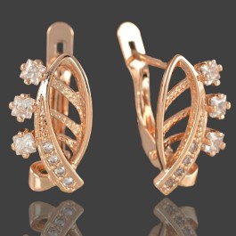 Позолоченные серьги Fallon 8225462-белый