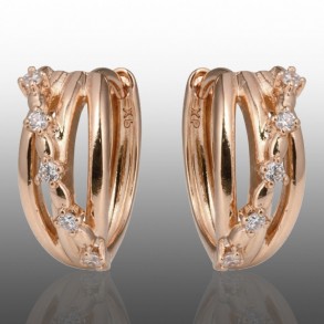 Позолочені сережки Xuping 24655 фото | Brulik