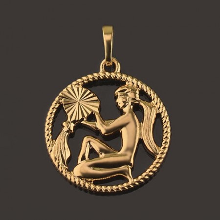 Позолоченный кулон  3913-водолей фото | Brulik
