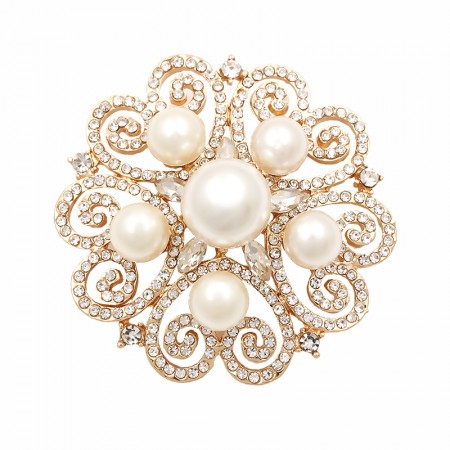 Брошь с жемчужинами 6736 фото | Brulik