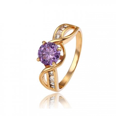 Кольцо "Beauty" 13201 - фиолетовый фото | Brulik