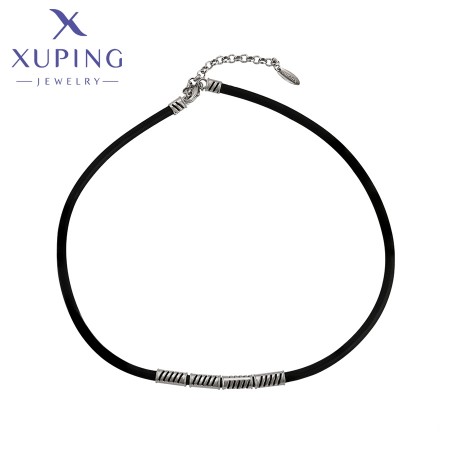 Черный каучуковый шнурок Xuping S00034056 фото | Brulik