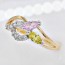 Чарующее кольцо в позолоте 13014-мультиколор светлый фото | Brulik