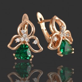 Позолоченные серьги XP 9647-зеленый