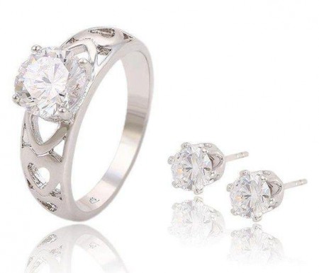 Комплект с фианитами оптом 63679 фото | Brulik