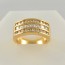Блестящее кольцо с фианитами в позолоте 1066 фото | Brulik
