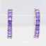 Поразительные серьги-колечки с фианитами Xuping 10-2405- фиолетовый фото | Brulik