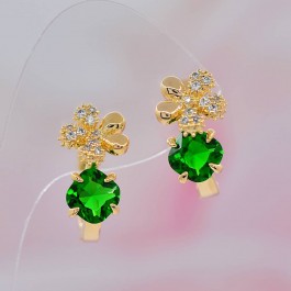 Изысканные серьги ХР 10-2038-изумрудный
