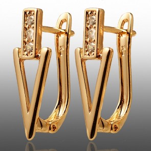 Позолочені сережки  Xuping 23638 фото | Brulik