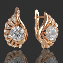 Позолоченные серьги  Xuping  9046