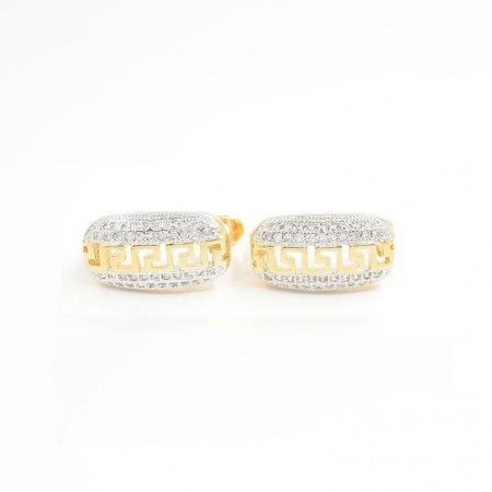 Позолоченные серьги с фианитами Xuping  10-2003 фото | Brulik