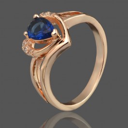 Позолоченное кольцо  Fallon 83200960-синие фианиты