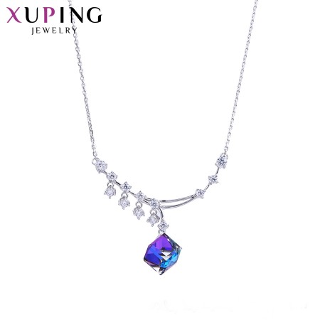 Элегантная цепочка Swarovski Elements Jewelry XP 597-фиолетовый фото | Brulik