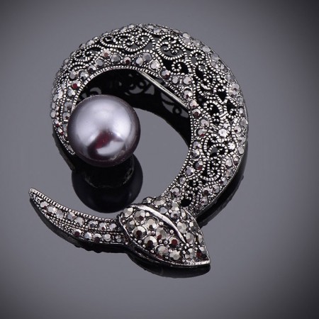 Стильная брошь-8422 фото | Brulik