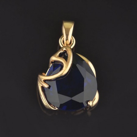 Позолоченный кулон Fallon 86200169-синий фото | Brulik