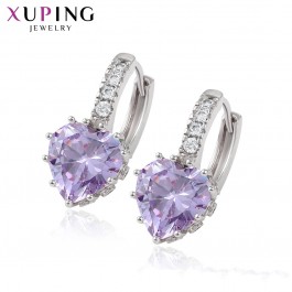 Серьги Xuping 80286-лиловый фианит