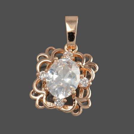 Позолоченный кулон Fallon 8624302-белый фото | Brulik