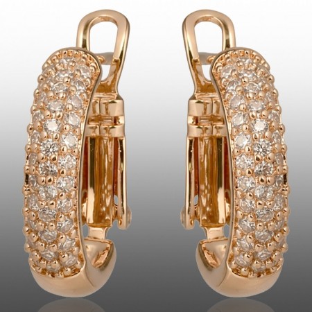 Позолочені сережки Xuping 24325 фото | Brulik