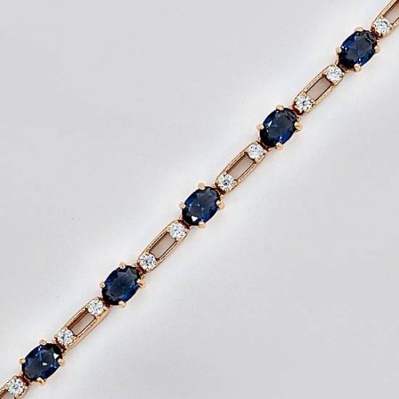 Очаровательный браслет с фианитами Xuping  73479-синий фото | Brulik