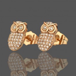 Позолоченные детские серьги-гвоздики 