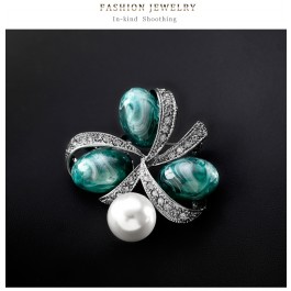 Брошь 8549-зеленый