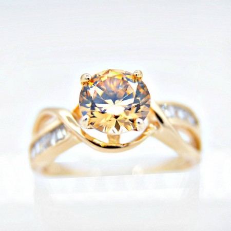 Кольцо "Beauty" 13201 - шампань фото | Brulik