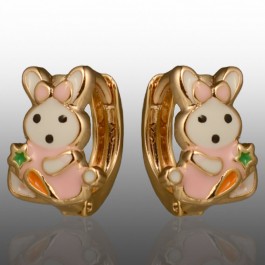 Позолочені дитячі сережки 