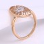 Изумительное позолоченное  кольцо с фианитами 12257 фото | Brulik