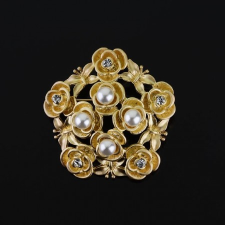 Прелестная брошь с жемчугом 0097 фото | Brulik