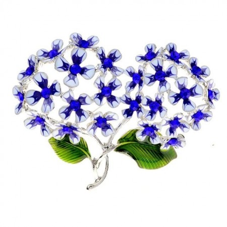 Брошь 8854-синие фианиты фото | Brulik