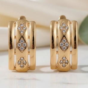 Позолочені сережки  Xuping 23813 фото | Brulik